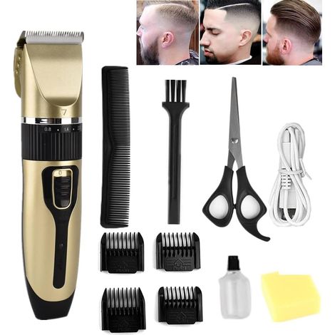 Tondeuse à cheveux pour hommes, batterie électrique tondeuse à barbe tondeuse à cheveux rechargeable
