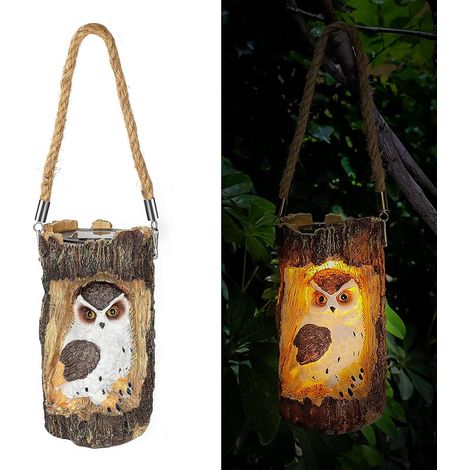 solaire jardin lumière extérieure décorative résine hibou solaire LED lumières avec corde hibou lampe paysage lumières pelouse Patio Yard Garde (1/5)