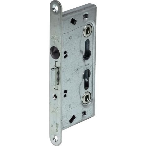 Serrure à mortaiser avec changement gauche/droite, pour cylindre profilé H8-5, convient pour portes multi-usages, serrure de porte, loquet de porte 31879 Argenté