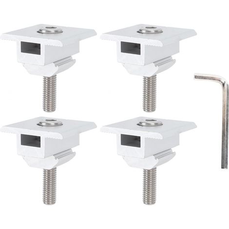 Support De Panneau Solaire, Pinces Centrales en Acier Argenté, Supports De Montage De Panneaux Solaires Légers De 30 Mm pour Bateau De Camping-Car (1/5)