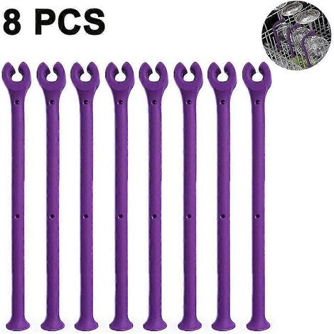 Support en silicone pour lave-vaisselle, support à verres en silicone, support à verres flexible, protège-verres à vin pour lave-vaisselle, violet, lot de 1 (1/4)