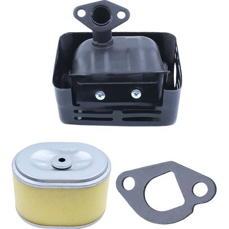 Silencieux Échappement pour GX200 GX160 GX120 GX140, Échappement avec Tuyau + Joint + Bougie Pièces de Rechange Silencieux Moteur Accessoires (1/5)