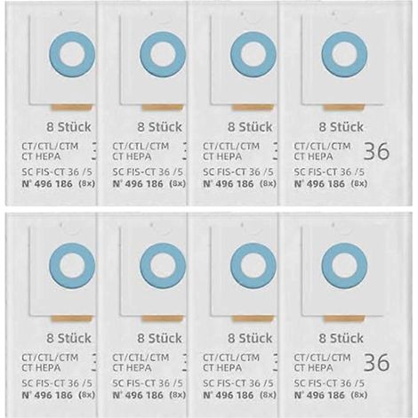 8 lot 496186 sacs à poussière accessoires pour Festool CT 36/CTM 36 E/CTL 36E CLEANTEC série Dust Extractors SC FIS-CT 36/5 (1/5)