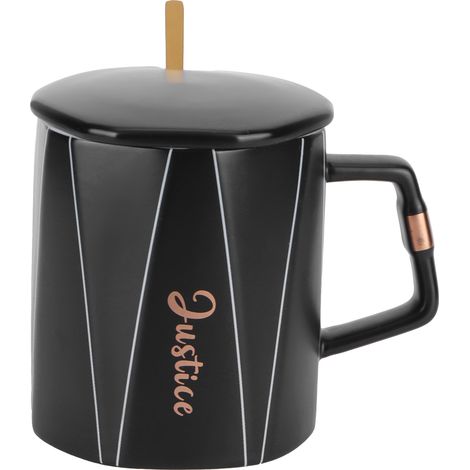 Tasse Cadeau Originale Octogonale avec Cuillère et Couvercle - Idée pour Couple ou Amis (1/5)