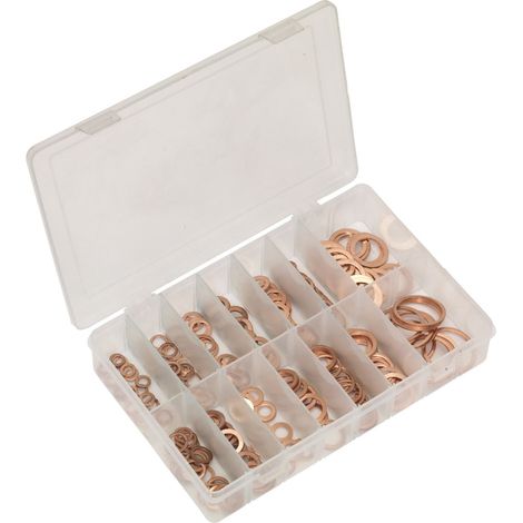 Sealey Copper Sealing Washer Assortment 250pc - Metric AB020CW (1/5)