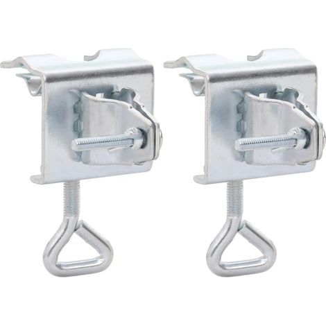 Pinces à Parasol pour Balcon 2 pcs acierMaison & Jardin,Pelouses & Jardins,Vie en extérieur,Accessoires pour parasols & voiles d'ombrage (1/5)