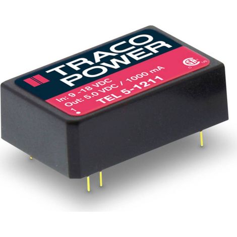 TracoPower TEL 5-1211 Convertitore DC/DC da circuito stampato 12 V/DC 5 V/DC 1 A 6 W Num. uscite: 1 x Contenuto 1 pz. (1/4)