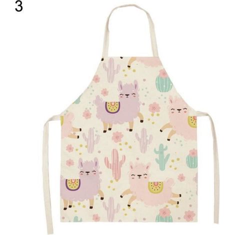 Tablier De Cuisine - Sans Manches - En Coton Lin - Ajustable Avec Lacets - Pour Cuisiner Barbecue Jardinage - 53 X 65 Cm - 1 Pièce (1/2)