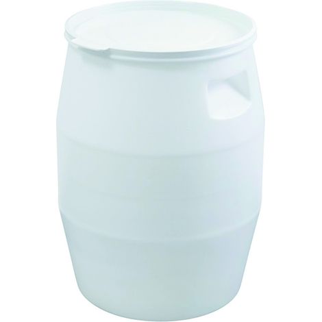 Fût 50 L + couvercle languette - blanc - Gilac