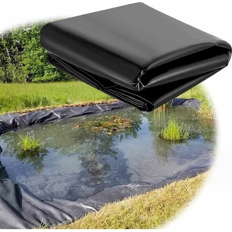 Liner pour bassin, Bâche pour Étang D'étang 3x5m Membrane Renforcée HDPE 0,2mm Grand Bassin À Poissons Résistant Aux Déchirures Bache Noire Agricole Étangs De Koi - RWLiner pour bassin (1/5)