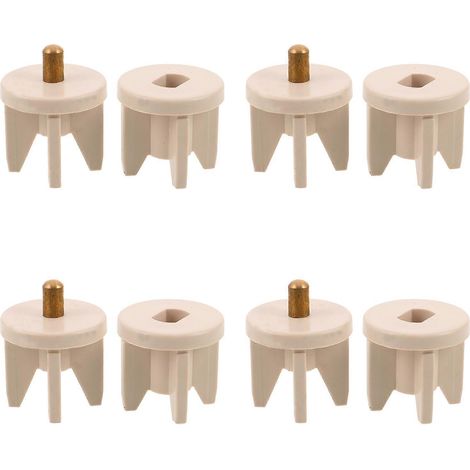 Kunststoff-Rollo-Endkappen-Ersatzset für Jalousien, 4 Paar, Beige (1/5)