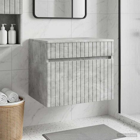 Mueble de baño montado en la pared Gris Hormigón