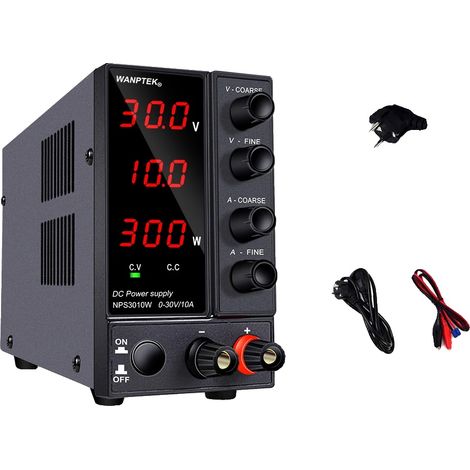 Fuente de alimentación, voltaje ajustable, pantalla digital, NPS3010W-3 30V10A (1/2)