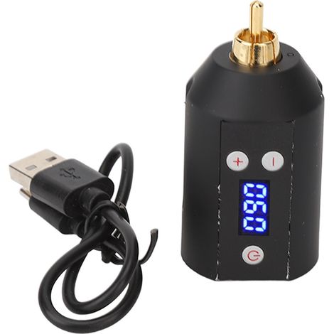 Alimentation de machine à tatouer sans fil 3-12V réglable, batterie 1500mAh, bloc d'alimentation portable noir pour stylo de tatouage, chargeur USB rechargeable, kit d'énergie de précision. (1/5)