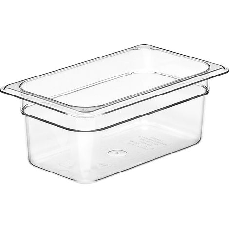Cambro 44CW135 Gastronorm-Padella in policarbonato 1/4, 100 mm, Trasparente