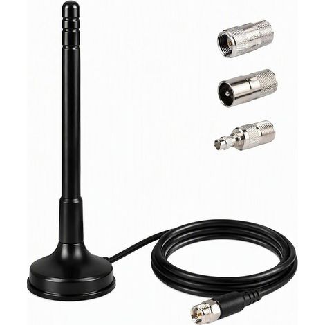Antenne FM Dab Universelle pour Chaîne Hi-FI et Home Cinéma, Antenne Radio Passive et Compacte pour Tuner, Amplificateur et Récepteur Audio, Salon, Bureau et Atelier (1/4)