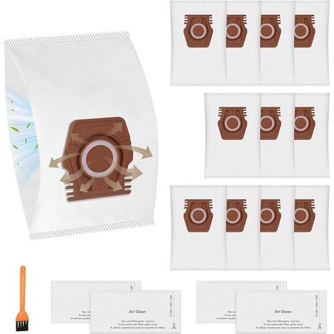 12er-Pack Staubbeutel für Miele Pure Air CO 3D Staubsauger, passend für die Guard M1 S8380 Flex Parquet Quiet Performance Katzen- und Hunde-Serie. (1/4)