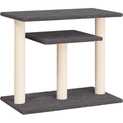 Arbre à chat avec plateforme, gris foncé, 62,5 cm