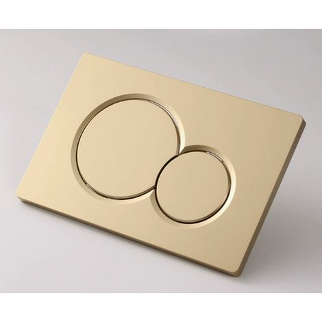 Plaque d'actionnement à double chasse compatible avec Geberit 115.770.46.6, or brillant Compatible avec la série de toilettes suspendues Sigma01 115.770.46.6, or brillant. (1/5)