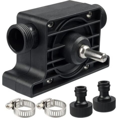 Wasser-Ölpumpe für Bohrmaschine, Mini tragbare elektrische Bohrantriebspumpe, Miniatur-Bohrablasspumpe mit hohem Durchfluss für Aquarium, Teich, Garten, Zuhause-Chrom