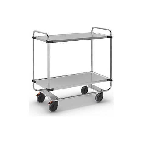 kaiserkraft  Carrello di servizio in acciaio inox  montato 