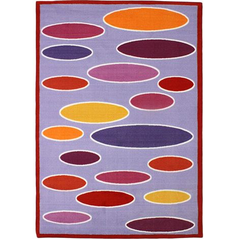 PRIMA - Tapis imprimé d'ovales multicolore 133x190 (1/4)