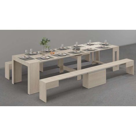 Panca Allungabile per consolle e tavolo da pranzo 290/66X25X45cm - ORION - Colore: Olmo