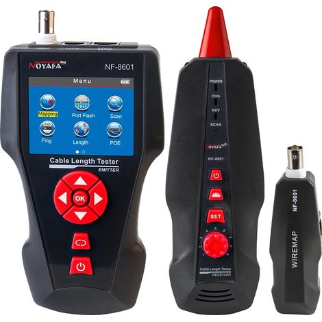 Probador de cables de red Noyafa, capacidades de prueba multifuncionales, medición de longitud. (1/2)