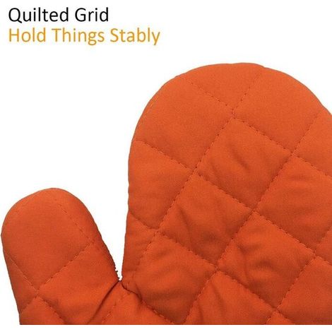 1 Paar hitzebeständige Ofenhandschuhe extra dicke rutschfeste Backhandschuhe geeignet für Backofen Mikrowelle und Grill Größe 28 x 18 cm ideales (1/4)