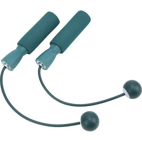 1 Paire Corde à Sauter Ajustable Sans Fil avec Double Roulements à Billes pour Hommes Femmes Enfants Bleu (1/5)