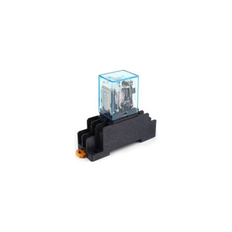 Relais de puissance DPDT 10A 220V avec socle de prise Modèle HHC68A-2Z Durée de vie électrique ≥100000 fois Temps de ramassage ≤15ms