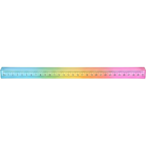 Règle géométrique de 30 cm avec corps en acrylique transparent et (1/5)