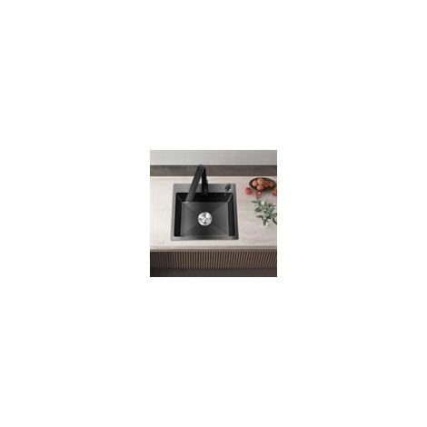 YISSALE -Outillage -Evier en acier inoxydable avec robinet noir (1/5)