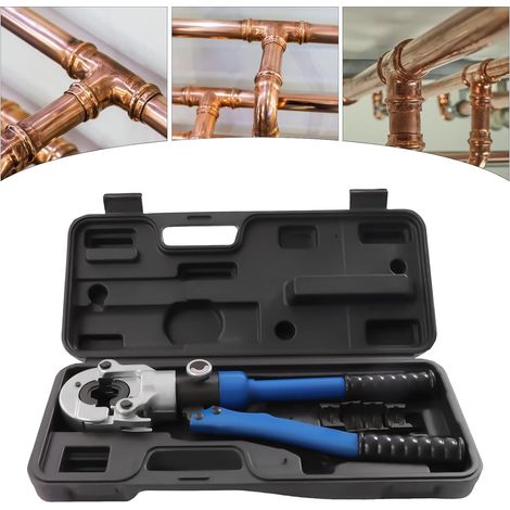 Senderpick – Sertisseuse hydraulique professionnelle 10T – Matrices 16mm, 22mm, 28mm – Acier haute qualité – Conception ergonomique pour espaces confinés
