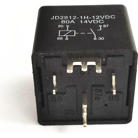 JD2912 80A 12V 4P Automotive Relay, High Current Relay, Printed Circuit Board, Pointed Terminals, 12V/5 Pins, 80--DTEKGAZ