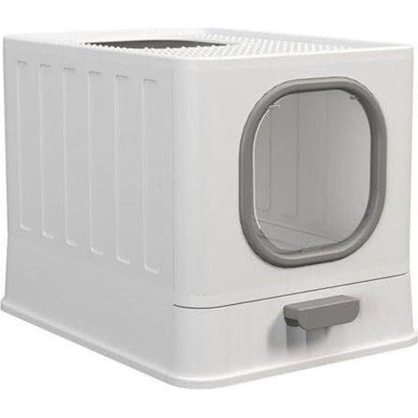 Bac Litière Chat Fermé: Maison de Toilette pour Chats XXL Anti Odeur - Caisse Litière Fermée Grande Taille, Capacité de Charge 15 kg, Anti-Traces, Anti-fuites 48.3x35.8x38.8cm (1/4)
