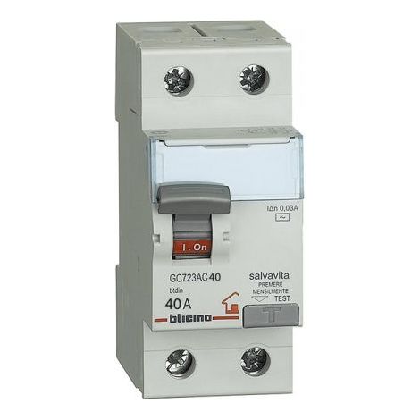 Bticino Interruttore differenziale SALVAVITA 2P tipo F 40A - GC723F40
