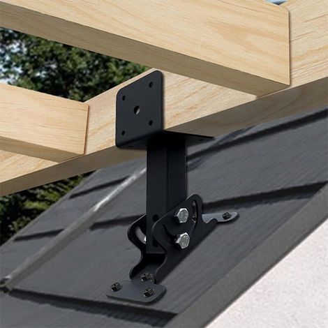 Supports de pergola réglables en métal – Kit de barres de toit pour pergola – Installation facile avec vis pour poutres en bois (1/4)