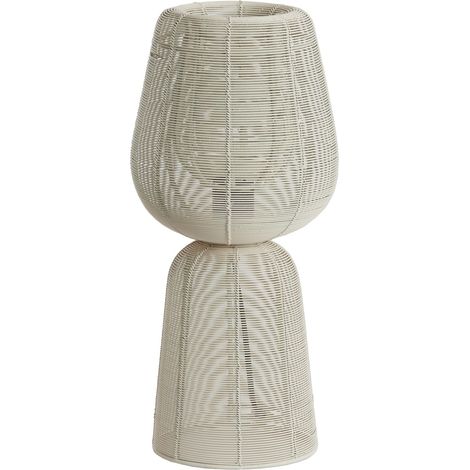 Light & Living - lámpara de mesa - Aboso - beige blanco - metal - (1/4)