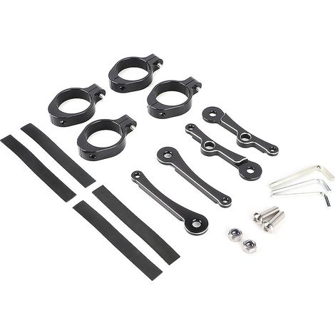 Support de phare de moto 1,5 x 1,6 po, fixation pour tube de fourche, clignotant, compatible Yamaha (noir)