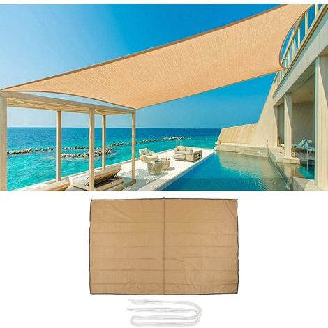 Toldo plegable y portátil para piscinas, resistente a los rayos UV y de fácil mantenimiento, ideal para jardines exteriores con 4 puntos de sujeción. (1/5)