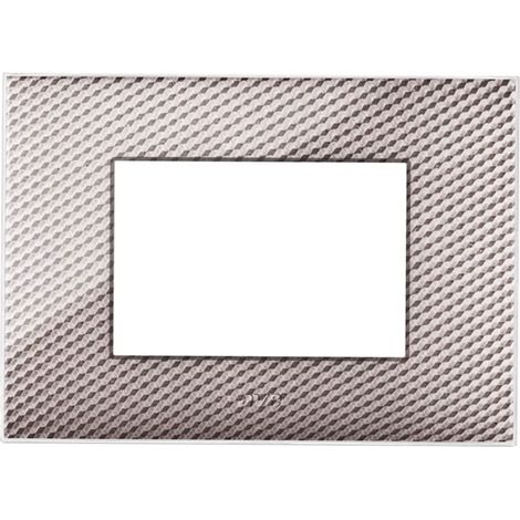 Placca in plastica AVE Young colore carbon chiaro 3D