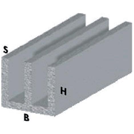 Profilo Argento H.200 Canalino Uu 20X18X1-
