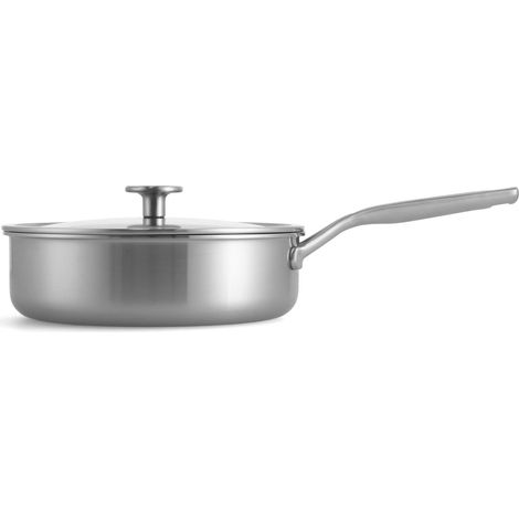 KitchenAid - Multiply Skillet with Lid - Silver - 24 cm