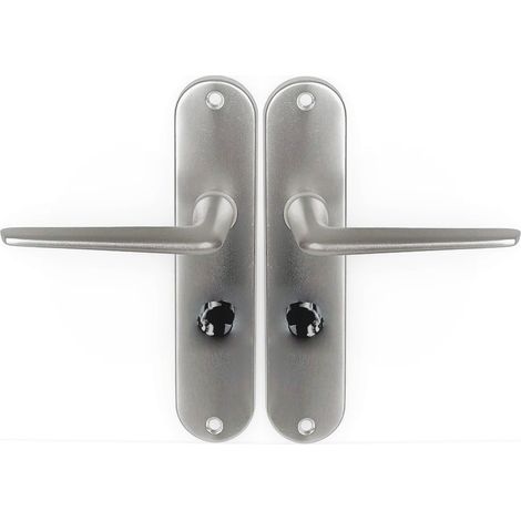 Manilla de puerta KLOSE besser con placa de aluminio «Mini» Condamnation sans voyant