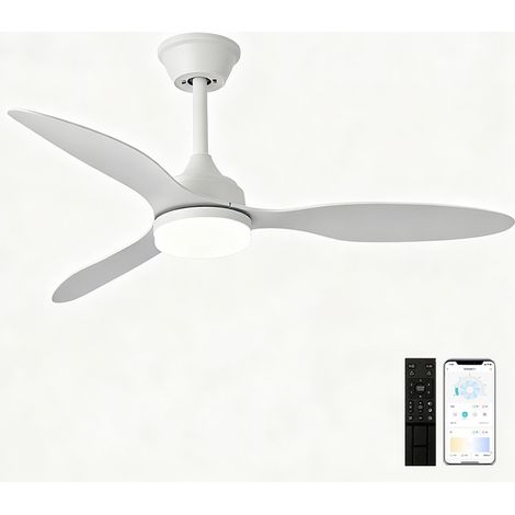 Ventilateur de Plafond LED 106 cm avec Télécommande et Application, Éclairage Dimmable, 6 Vitesses de Ventilation, Plafonnier Ventilateur Moderne pour Chambre et Salon (1/5)