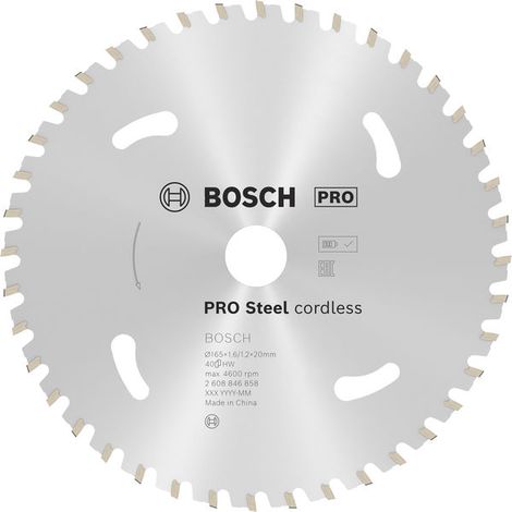 Bosch PRO Steel cordless Circular Saw Blade 165 x 1.6 x 20 mm 2608846858 (1/5)