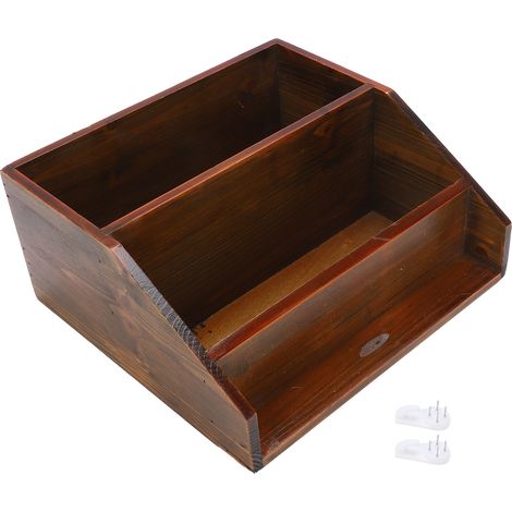 Étagère murale vintage en bois à 3 niveaux pour service à thé, tasses, bibelots, objets de collection et plantes grasses (1/5)
