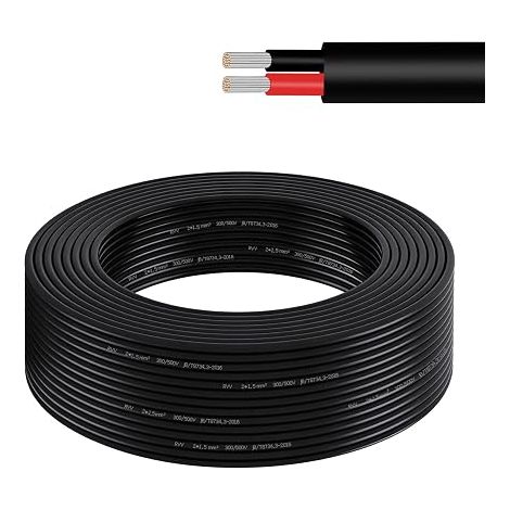 Câble 2 Fils 10 Mètres 2x1,5 mm² Flexible en Cuivre Étamé Toronné (1/5)