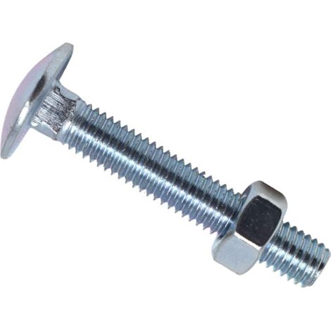 METALMATE Cup Square Hex Bolt & Nut Zp M8 x 50mm Box 25